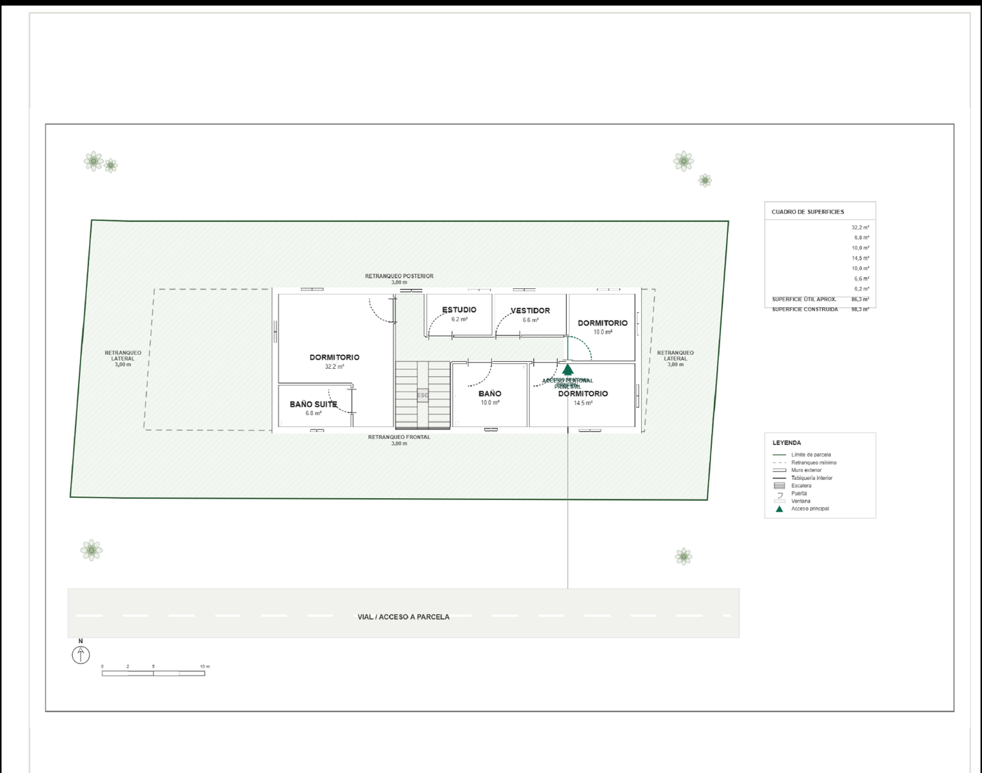 Plano de planta primera generado por PlanoZero